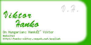 viktor hanko business card